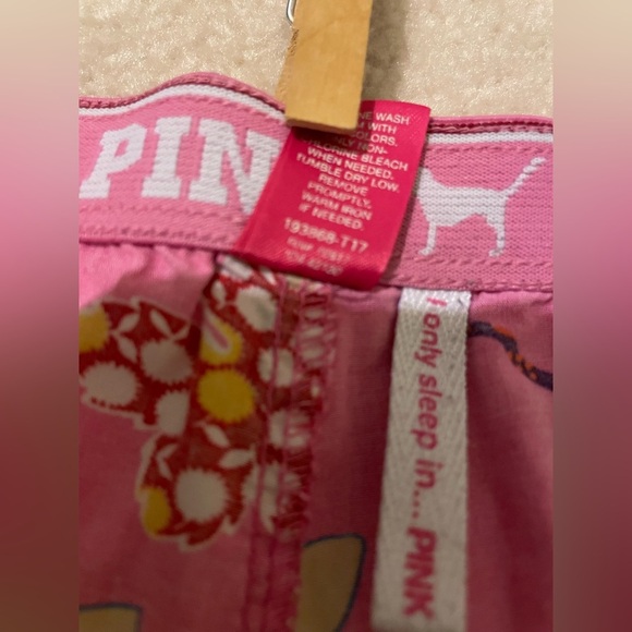 Vs. pink y2k (2008) Phi BETA PINK animal sleep pants-large EUC - Picture 8 of 9